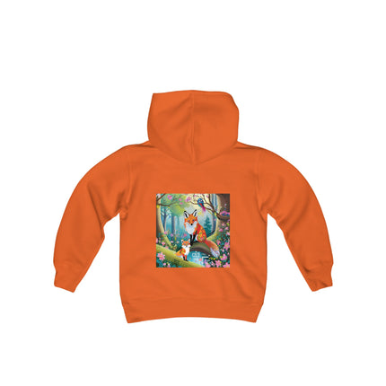 Mischievous Fox Youth Hooded Sweatshirt – Playful Spirit & Forest Adventure