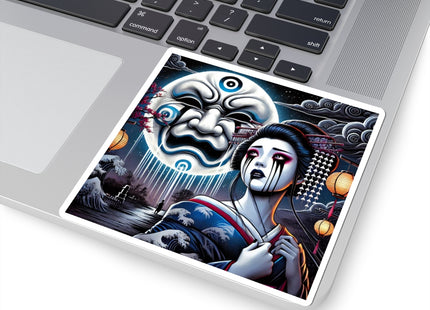 Geisha’s Black Ink Tears Kiss-Cut Stickers (4 Sizes)