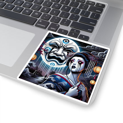 Geisha’s Black Ink Tears Kiss-Cut Stickers (4 Sizes)