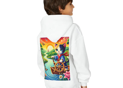 Sailor Kitten’s River Adventure Youth Heavy Blend Hooded Sweatshirt