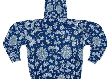 Blue Flower Pattern by Owen Jones Zip Hoodie (AOP)
