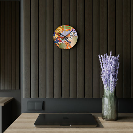 Carousel Splendor Acrylic Wall Clock, Round and Square