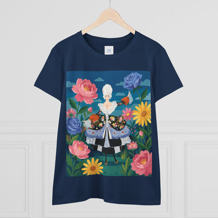 🌸👑 The Duchess Of The Enchanted Garden Cotton Tee – Art Deco Floral Elegance