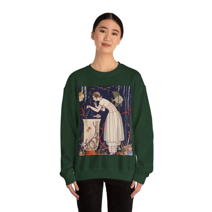 L'Etourdissant Petit Poisson (The Dazzling Little Fish) by George Barbier Heavy Blend™ Crewneck Sweatshirt