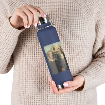 American Gothic by Grant Wood Copper Vacuum Insulated Bottle, 22oz