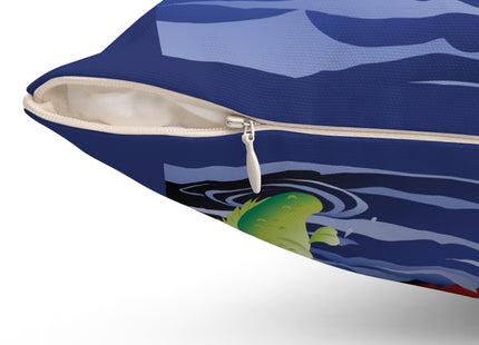 Embarking on a Moonlit Journey Spun Polyester Square Pillow