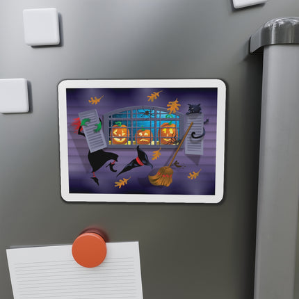 Whimsical Halloween Mischief Die-Cut Magnets (5 Sizes)