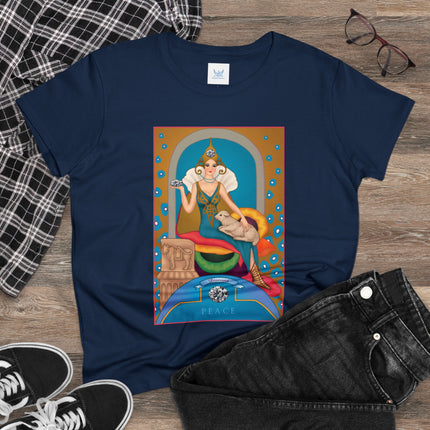 April & Diamond (from the Gem Series) by Sofia Chiostri Women's Midweight Cotton Tee