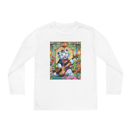 Melodies of the Snow Lion Cub Youth Long Sleeve Competitor Tee – Musical Magic & Enchanted Adventure