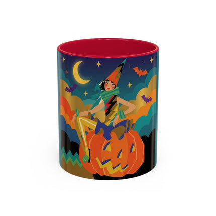 🌙🎃 The Witch Of Crescent Moon Pumpkin Colorful Mug – Colorful Halloween Charm