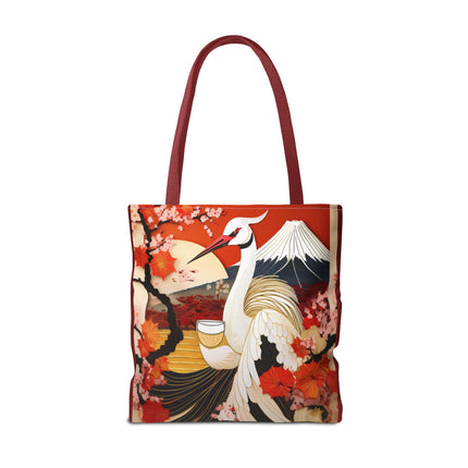 Crane at an Autumn Vineyard Tote Bag (AOP)