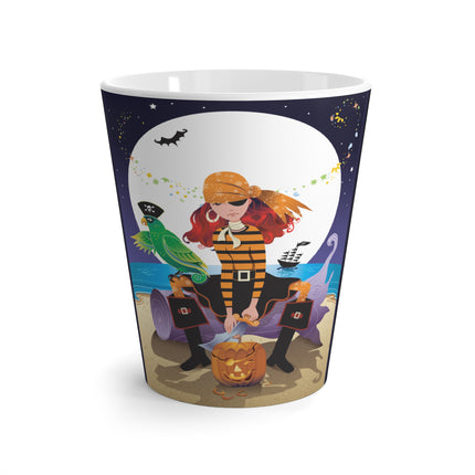 Moonlit Pirate Halloween Latte Mug