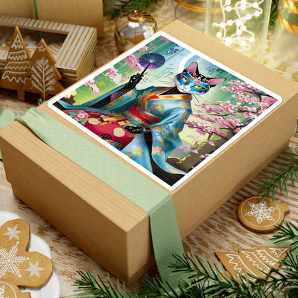 Cyberpunk Geisha Kiss-Cut Stickers (4 Sizes)