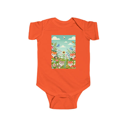Fox Cub Meadow Play Baby Bodysuit – Whimsical Fox Design