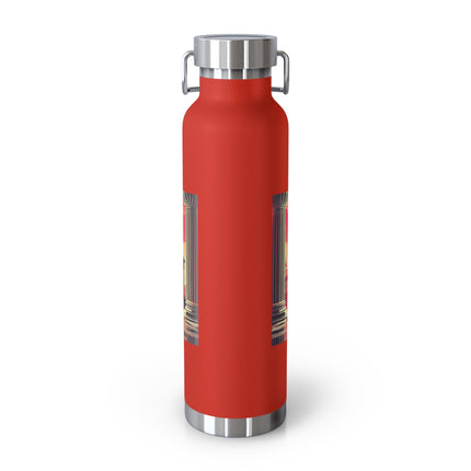 Art Deco Valentine's Romance Copper Vacuum Insulated Bottle, 22oz