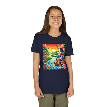 Sailor Kitten’s River Adventure Youth Short Sleeve Tee