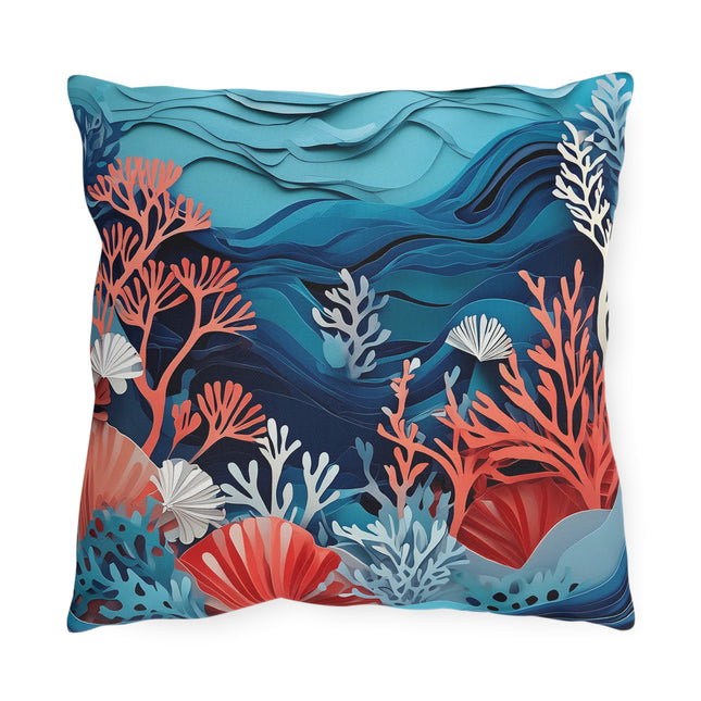Enchanting Underwater Scene Outdoor Pillows