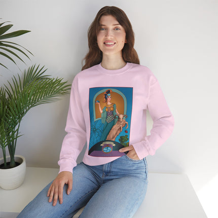 March & Aquamarine (Gem Series) by Sofia Chiostri Unisex Heavy Blend™ Crewneck Sweatshirt