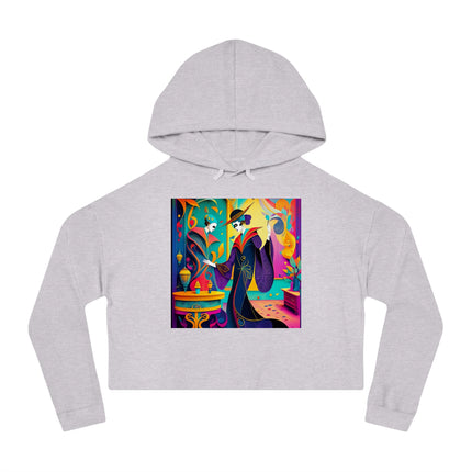 Phantoms of Elegance Women’s Cropped Hooded Sweatshirt
