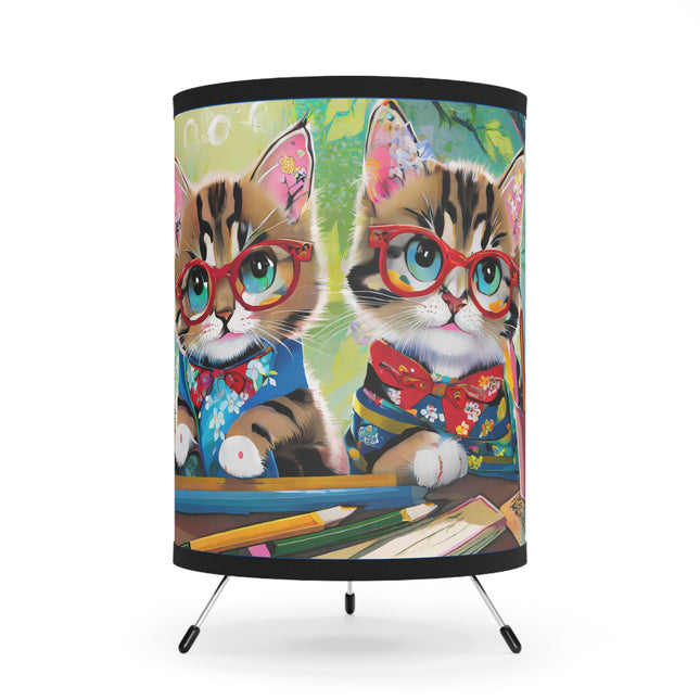Kitten Scholars Tripod Lamp