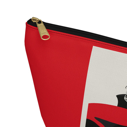 Crimson Masquerade Cosmetic Bag – Dramatic Grace & Bold Elegance