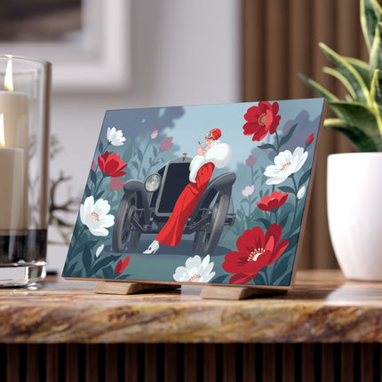 🌸🎀 The Grand Floral Promenade Ceramic Tile – Art Deco Fashion Fantasy