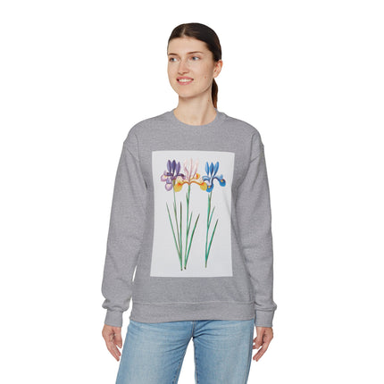 Blue Iris by Anselmus Boëtius de Boodt Heavy Blend™ Crewneck Sweatshirt