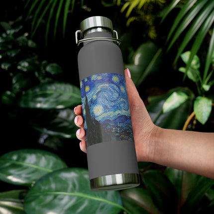 The Starry Night by Vincent Van Gogh Copper Vacuum Insulated Bottle, 22oz