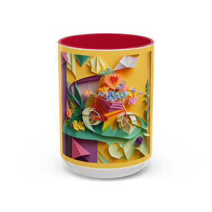 Origami Bicycle Colorful Mugs (11oz, 15oz)