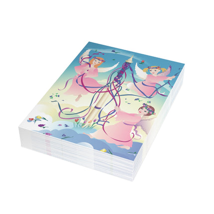 Angelic Revelry Greeting Cards (1, 10, 30, and 50pcs)