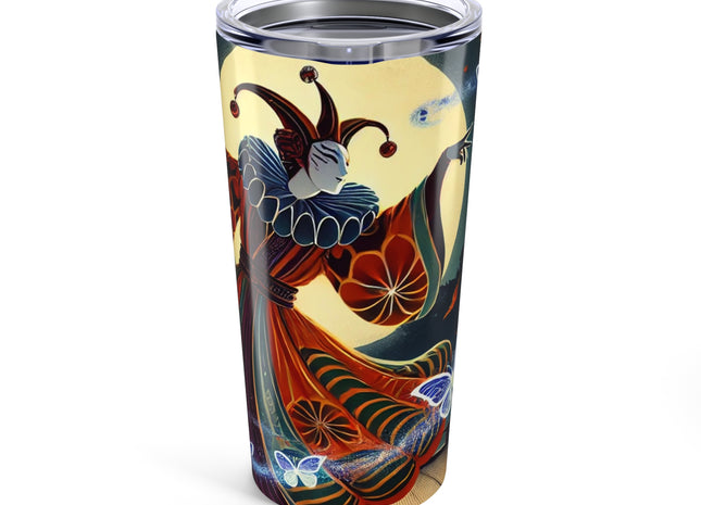 Court Magician with Ghost Butterflies Tumbler 20oz