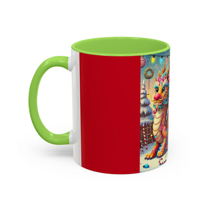 Playful Dragon's Christmas Colorful Mugs (11oz, 15oz)