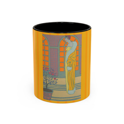 Sur Les Marches Du Jardin by Georges LePape Colorful Mugs (11oz, 15oz)