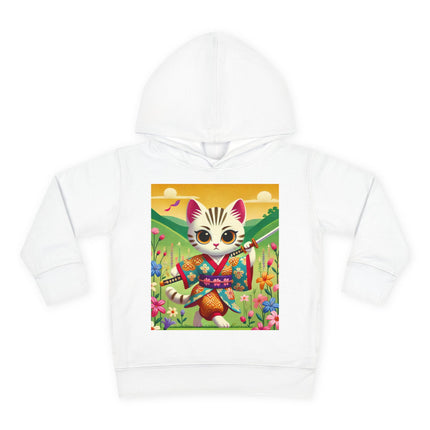 Samurai Kitten Toddler Pullover Fleece Hoodie