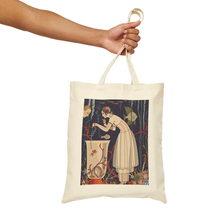 The Dazzling Little Fish by George Barbier Cotton Canvas Tote Bag