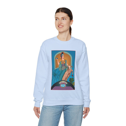 March & Aquamarine (Gem Series) by Sofia Chiostri Unisex Heavy Blend™ Crewneck Sweatshirt