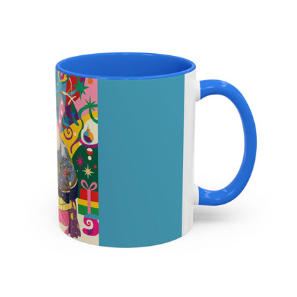 🎀✨ The Christmas Court Of Joy Colorful Mug – Art Deco Holiday Fantasy