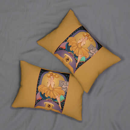 November & Topaz (from the Gem Series) by Sofia Chiostri Spun Polyester Lumbar Pillow
