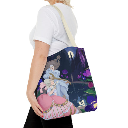 🌙🎶 The Moonlit Garden Serenade Tote Bag – Art Deco Musical Fantasy