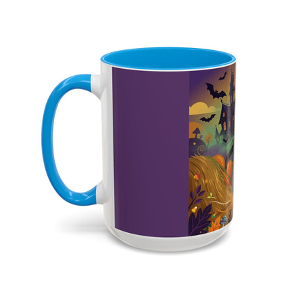 🌙🎃 The Scarecrow Of Haunted Hollow Colorful Mug – Whimsical Halloween Mystery