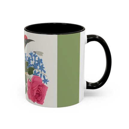 Woodpecker & Rose Colorful Mugs – Vibrant Spring & Bold Beauty