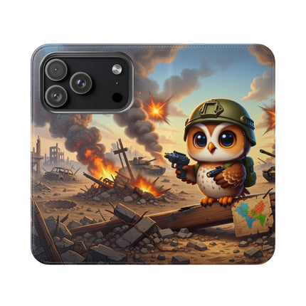 🦉🌟 The Owl on the Front Lines Flip Case – Courage & Quiet Strength