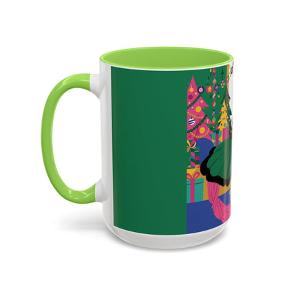 🎄🎁 The Emerald Christmas Belle Colorful Mug – Colorful Holiday Fashion Fantasy