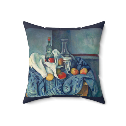 The Peppermint Bottle by Paul Cézanne Spun Polyester Square Pillow