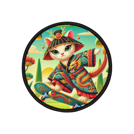 Dragon Dance on Wheels Iron-On Patches