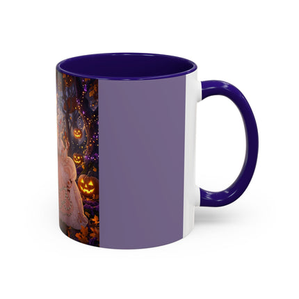 🎃🌙 The Midnight Court Of Pumpkin Grove Colorful Mug – Elegant Halloween Masquerade