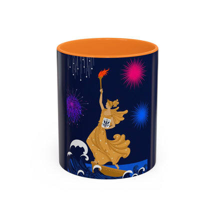 Liberty's Triumph Colorful Mugs – Art Deco Glory & Triumphant Spirit