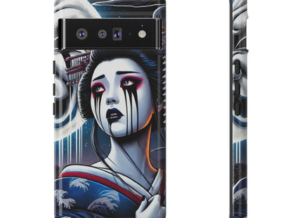 Geisha’s Black Ink Tears Phone Cases