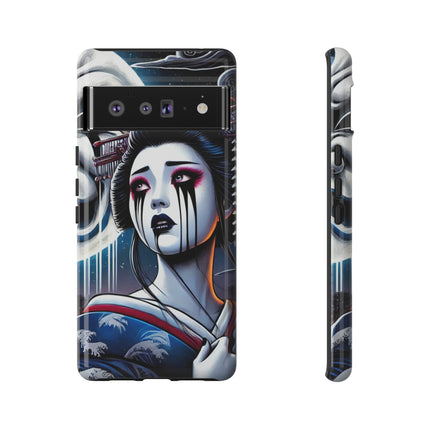 Geisha’s Black Ink Tears Phone Cases