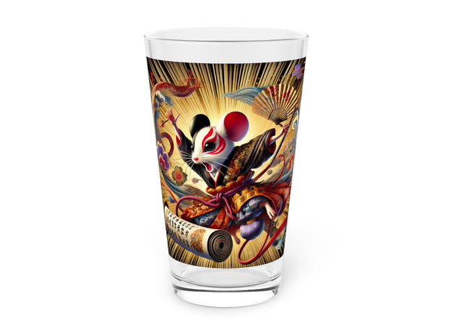 Theatrical Mouse on a Mission Glass, 16oz